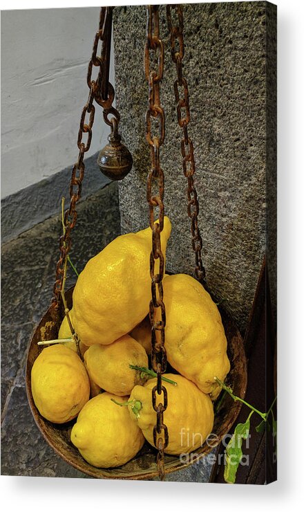 Amalfi Acrylic Print featuring the photograph Lemons by Terri Brewster