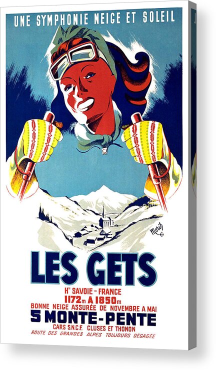 Les Gets Acrylic Print featuring the digital art Les Gets by Long Shot