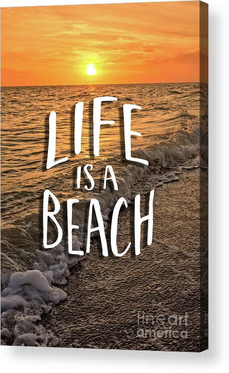Island Acrylic Print featuring the photograph LIFE IS A BEACH Sunset Bowman Beach Sanibel Island Florida by Edward Fielding