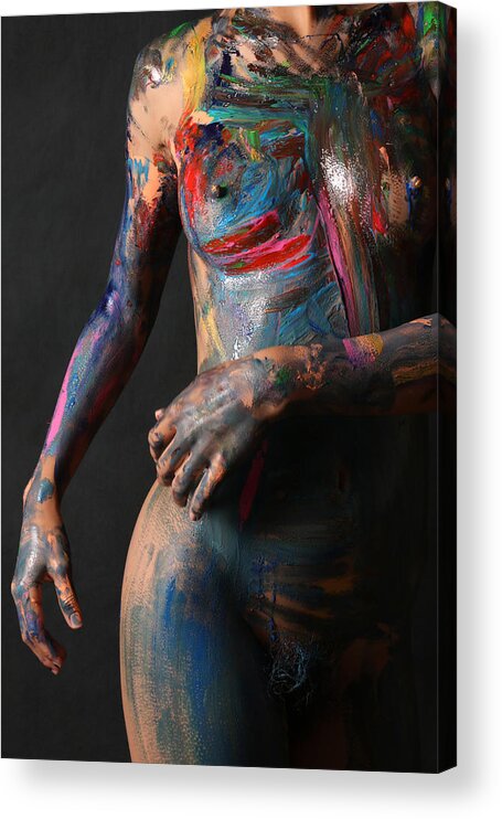 Nude Acrylic Print featuring the photograph Living Canvas by David Mccracken
