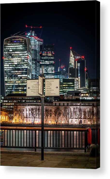 London Acrylic Print featuring the photograph London Where to by Framing Places