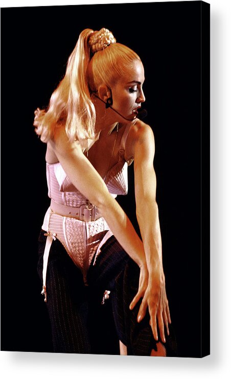 Madonna - Singer Acrylic Print featuring the photograph Madonna;Jean Paul Gaultier by Dmi