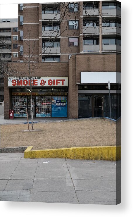 Urban Acrylic Print featuring the photograph Main Square Smoke And Gift by Kreddible Trout
