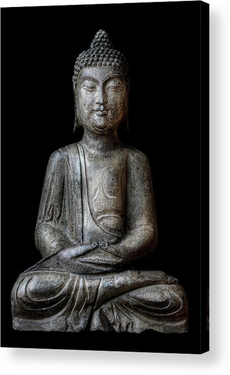 Statue Acrylic Print featuring the photograph Meditating Buddha by T.light