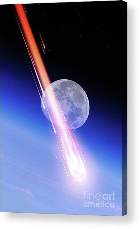 Artwork Acrylic Print featuring the photograph Meteor Entering The Stratosphere by Detlev Van Ravenswaay/science Photo Library