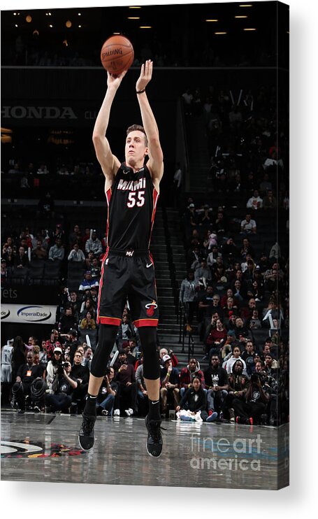 Duncan Robinson Acrylic Print featuring the photograph Miami Heat V Brooklyn Nets by Nathaniel S. Butler
