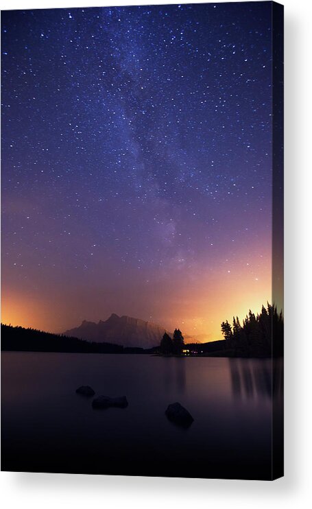 Social Issues Acrylic Print featuring the photograph Milky Way In Banff by Dan prat