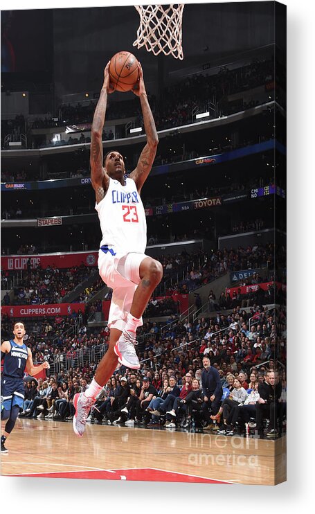 Lou Williams Acrylic Print featuring the photograph Minnesota Timberwolves V La Clippers by Andrew D. Bernstein