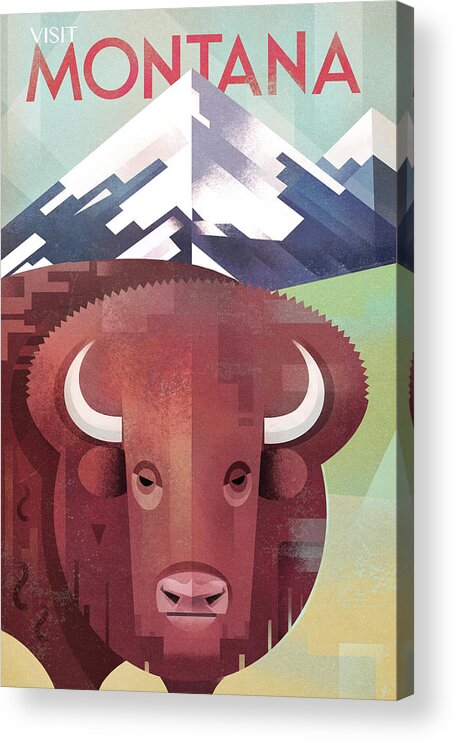 Montana Acrylic Print featuring the digital art Montana by Martin Wickstrom