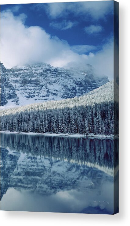 Alberta Acrylic Print featuring the photograph Moraine Lake Panel IIi by Alan Majchrowicz
