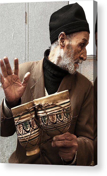 Drummer Acrylic Print featuring the photograph Moroccan Drummer by Jessica Levant