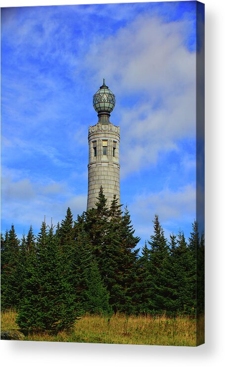 Mount Greylock Tower From Bascom Lodge Acrylic Print featuring the photograph Mount Greylock Tower from Bascom Lodge by Raymond Salani III