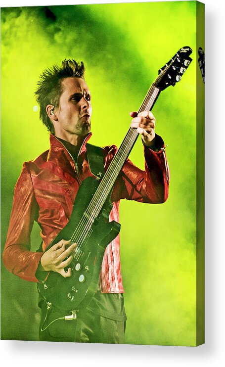 Following Acrylic Print featuring the photograph Muse Perform Special Gig Following by Neil Lupin