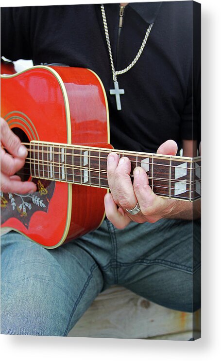People Acrylic Print featuring the photograph Music Man by Jennifer Robin