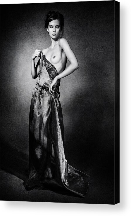 Nude Acrylic Print featuring the photograph My Prerogative...one by Miriana