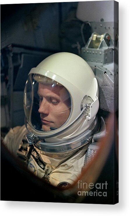 1900s Acrylic Print featuring the photograph Neil Armstrong In Gemini 8 Spacecraft by Nasa/science Photo Library