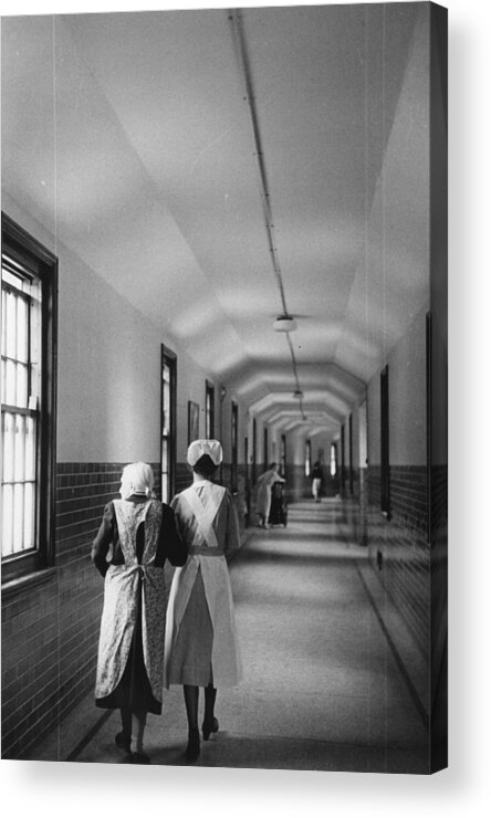 Mental Health Acrylic Print featuring the photograph Netherne Hospital by Bert Hardy