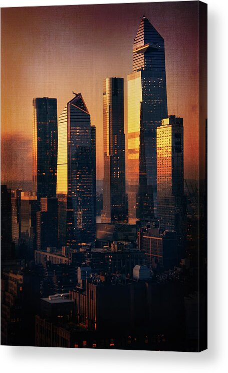 Photography Acrylic Print featuring the digital art New York Sunset by Terry Davis