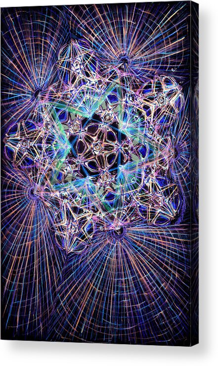 Colored Pencil Acrylic Print featuring the painting Night Star by Jeremy Robinson