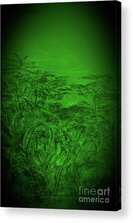 Aina Acrylic Print featuring the painting Night Vision by Michael Silbaugh