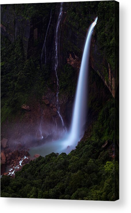  Acrylic Print featuring the photograph Nokhalikai Falls, Meghalaya, India ! by Ramamurthi Palaniraman