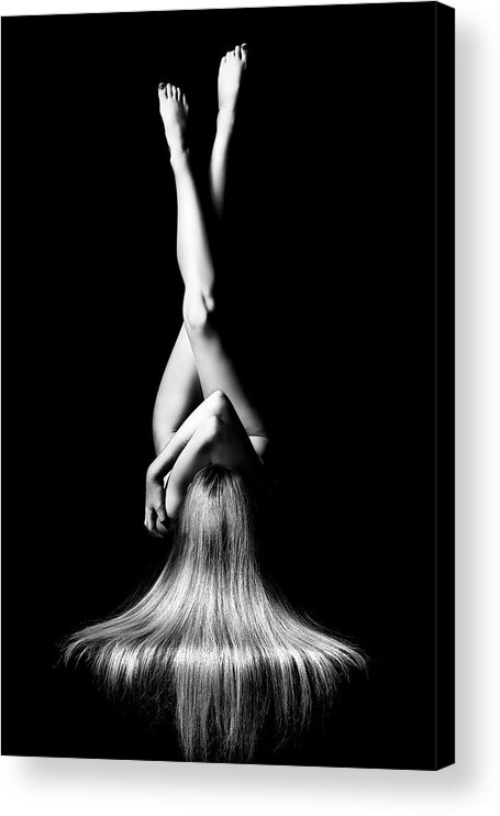 Woman Acrylic Print featuring the photograph Nude woman bodyscape 1 by Johan Swanepoel