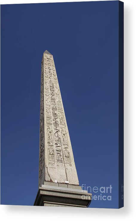 Paris Acrylic Print featuring the photograph Obelisk at Place de la Concorde in Paris by Patricia Hofmeester