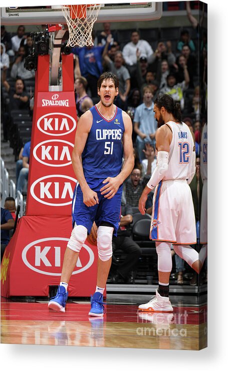 Nba Pro Basketball Acrylic Print featuring the photograph Oklahoma City Thunder V La Clippers by Andrew D. Bernstein