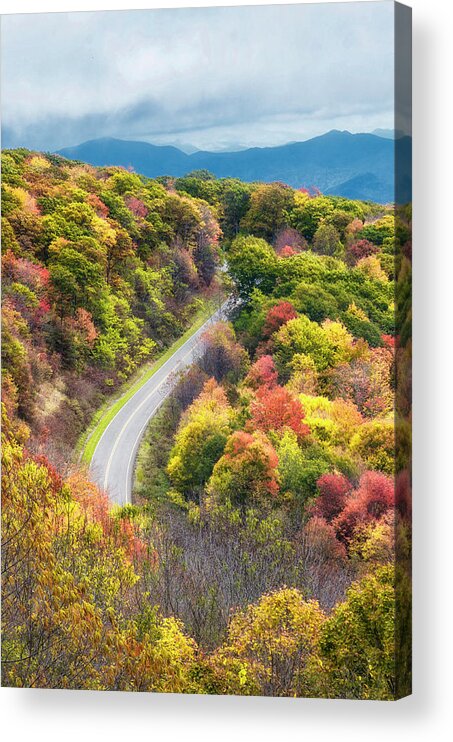 Autumn Acrylic Print featuring the photograph On the Autumn Road by Blaine Owens