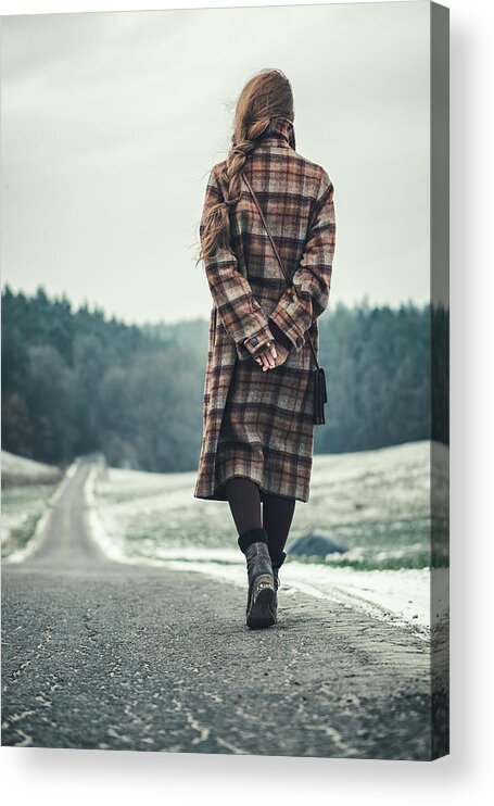 Woman Acrylic Print featuring the photograph One Hundred Miles Away by Magdalena Russocka