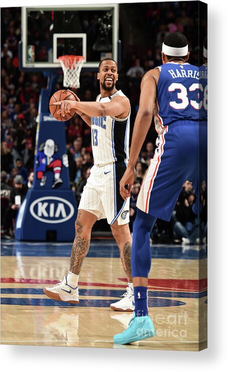 Nba Pro Basketball Acrylic Print featuring the photograph Orlando Magic V Philadelphia 76ers by David Dow