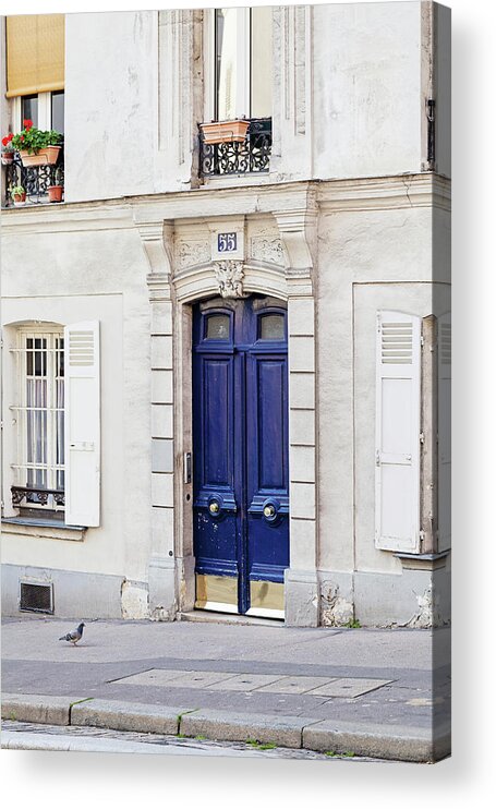 Paris Doors Acrylic Print featuring the photograph Paris Doors No. 55 by Melanie Alexandra Price
