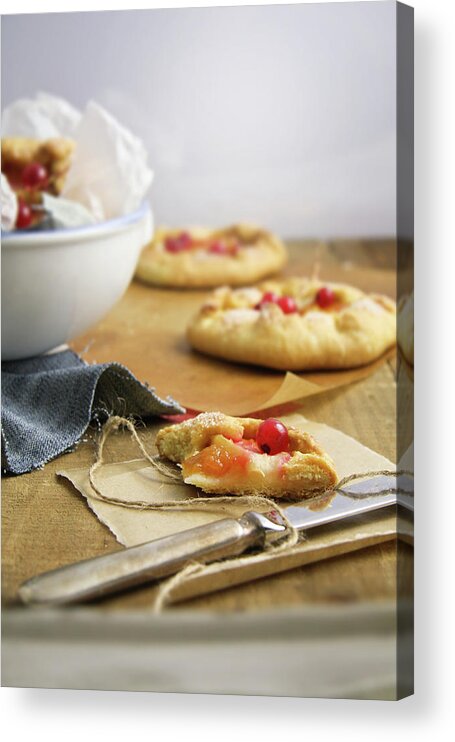 Napkin Acrylic Print featuring the photograph Peach Pie by 200
