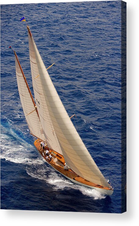 Sailboat Acrylic Print featuring the photograph Perfect Trim by Gary Felton