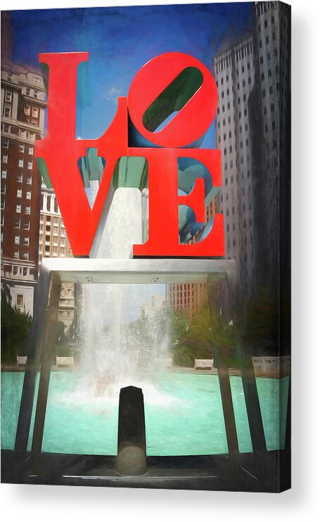 Philadelphia Acrylic Print featuring the photograph Philadelphia Love by Carol Japp