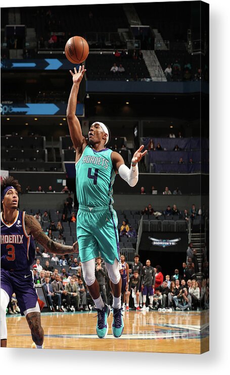 Nba Pro Basketball Acrylic Print featuring the photograph Phoenix Suns V Charlotte Hornets by Kent Smith