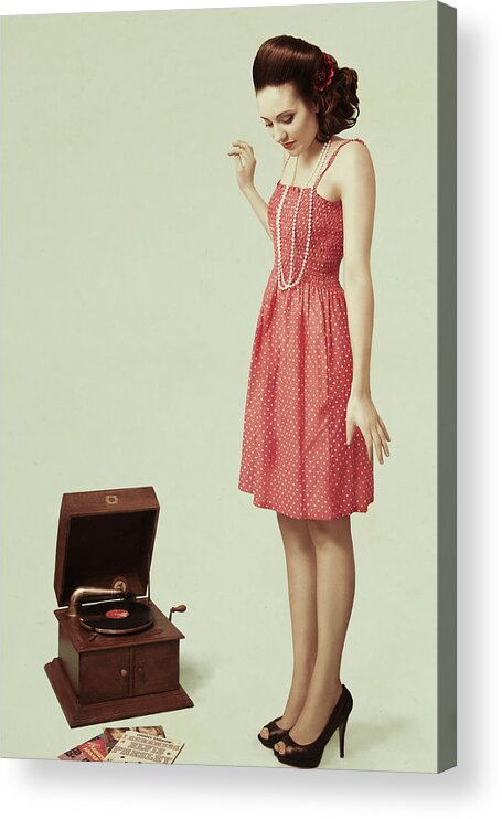Pinup Acrylic Print featuring the photograph Pin Up Girl IIi by Bart Peeters