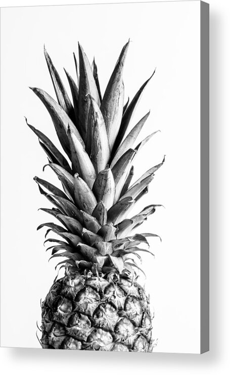 Fruit Acrylic Print featuring the photograph Pineapple Black & White 01 by 1x Studio Iii