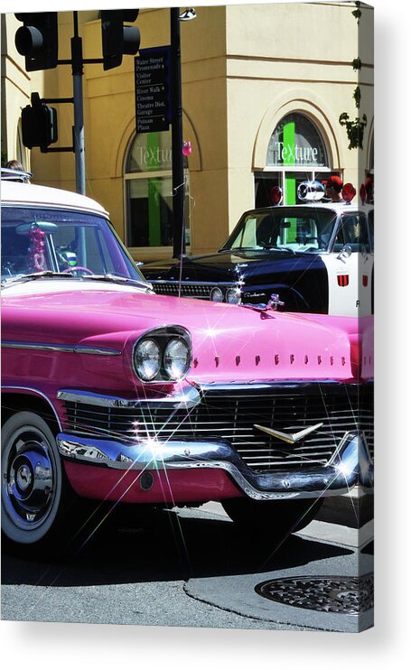 Pink Acrylic Print featuring the photograph Pink Studebaker by Jeff Floyd CA