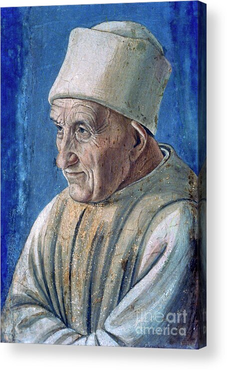 People Acrylic Print featuring the drawing Portrait Of An Old Man, 1485. Artist by Print Collector