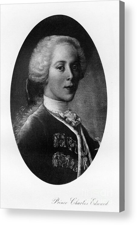 Engraving Acrylic Print featuring the drawing Prince Charles Edward, 1907 by Print Collector