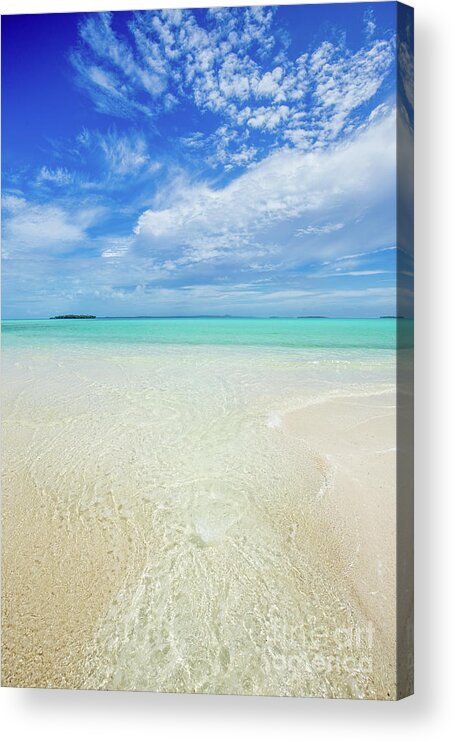 Aitutaki Acrylic Print featuring the photograph Pure Blue Bliss by Becqi Sherman