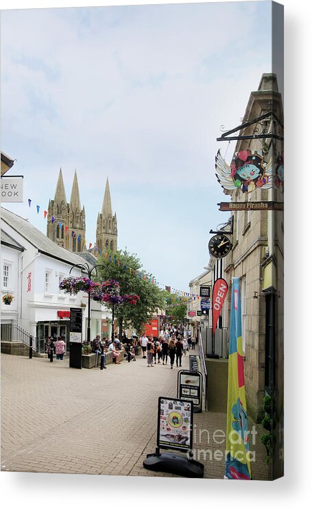 Pydar Street Acrylic Print featuring the photograph Pydar Street Truro by Terri Waters