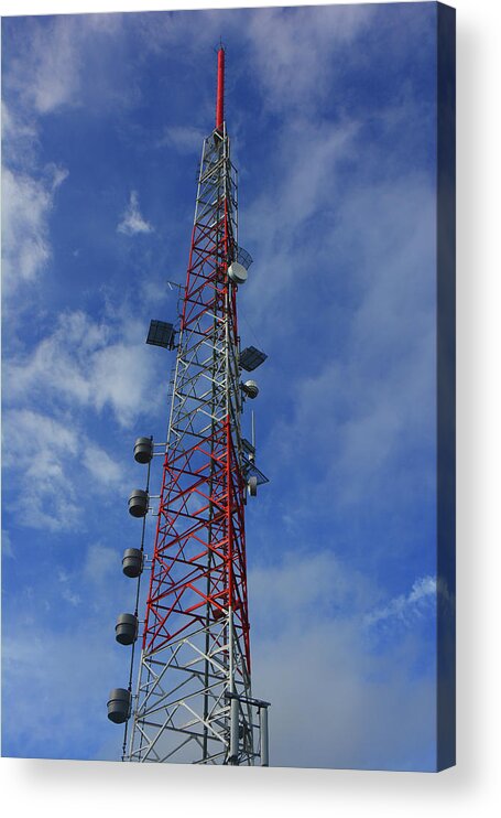 Radio Tower On Mount Greylock Acrylic Print featuring the photograph Radio Tower on Mount Greylock by Raymond Salani III