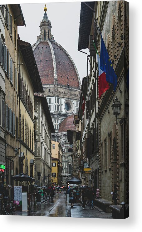 Italy Acrylic Print featuring the photograph Rain In Florence by Randy Lemoine