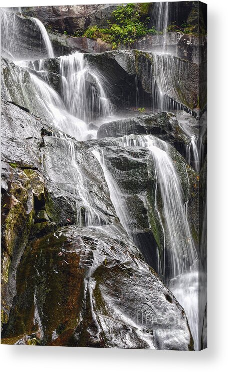 Ramsey Cascades Acrylic Print featuring the photograph Ramsey Cascades 6 by Phil Perkins