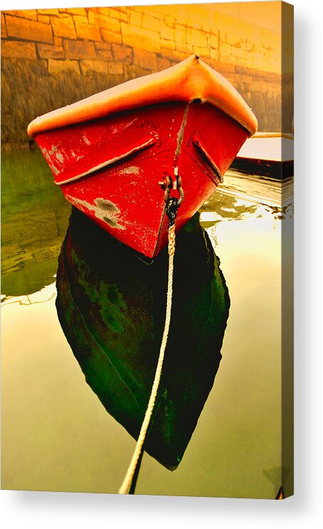 Boat Acrylic Print featuring the photograph Red Boat by Tom Gresham