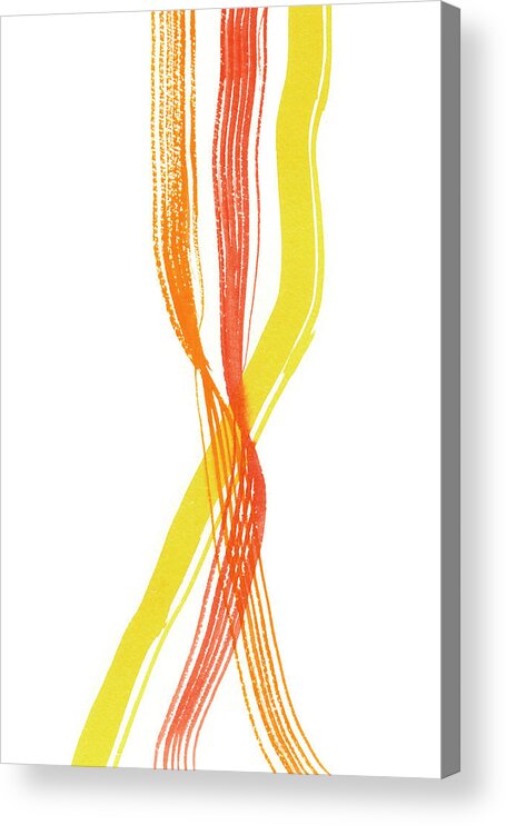 Abstract Acrylic Print featuring the painting Ribboned IIi by Alicia Ludwig