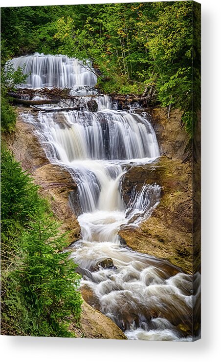 Waterfall Acrylic Print featuring the photograph Sable Falls by Brad Bellisle