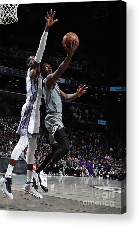 Nba Pro Basketball Acrylic Print featuring the photograph Sacramento Kings V Brooklyn Nets by Nathaniel S. Butler